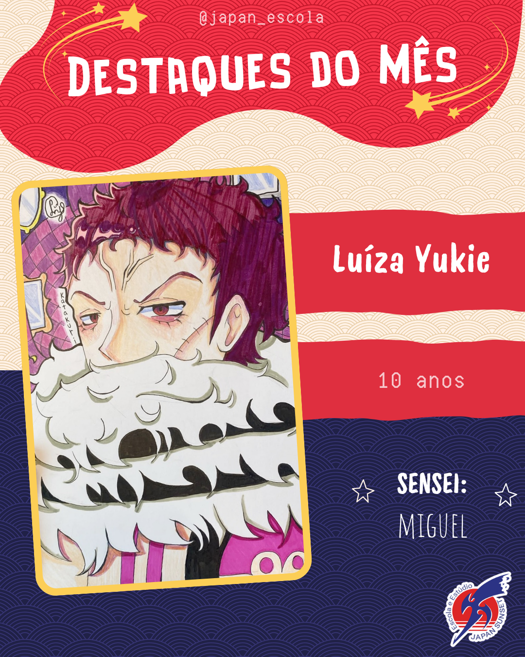 Criança desenhando mangá em aula Kodomo — Escola de Mangá Japan Sunset