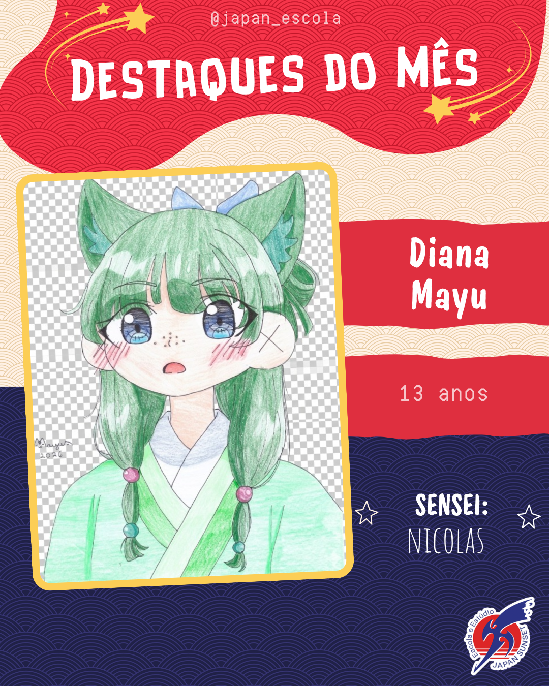 Trabalho de aluno — Escola de Mangá Japan Sunset