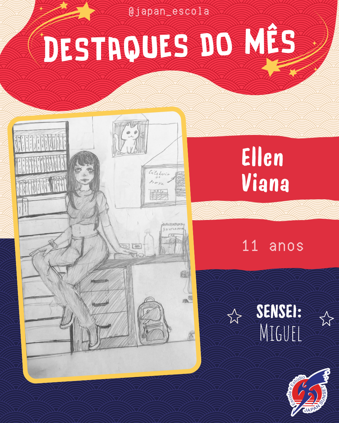 Trabalho de aluno — Escola de Mangá Japan Sunset